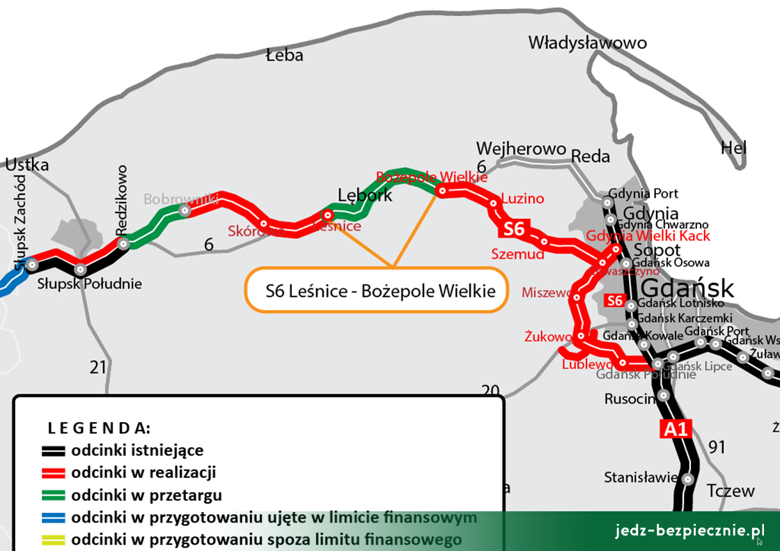 Polskie drogi - wkrótce podpisanie umowy na S6 Leśnica - Bożepole Wielkie